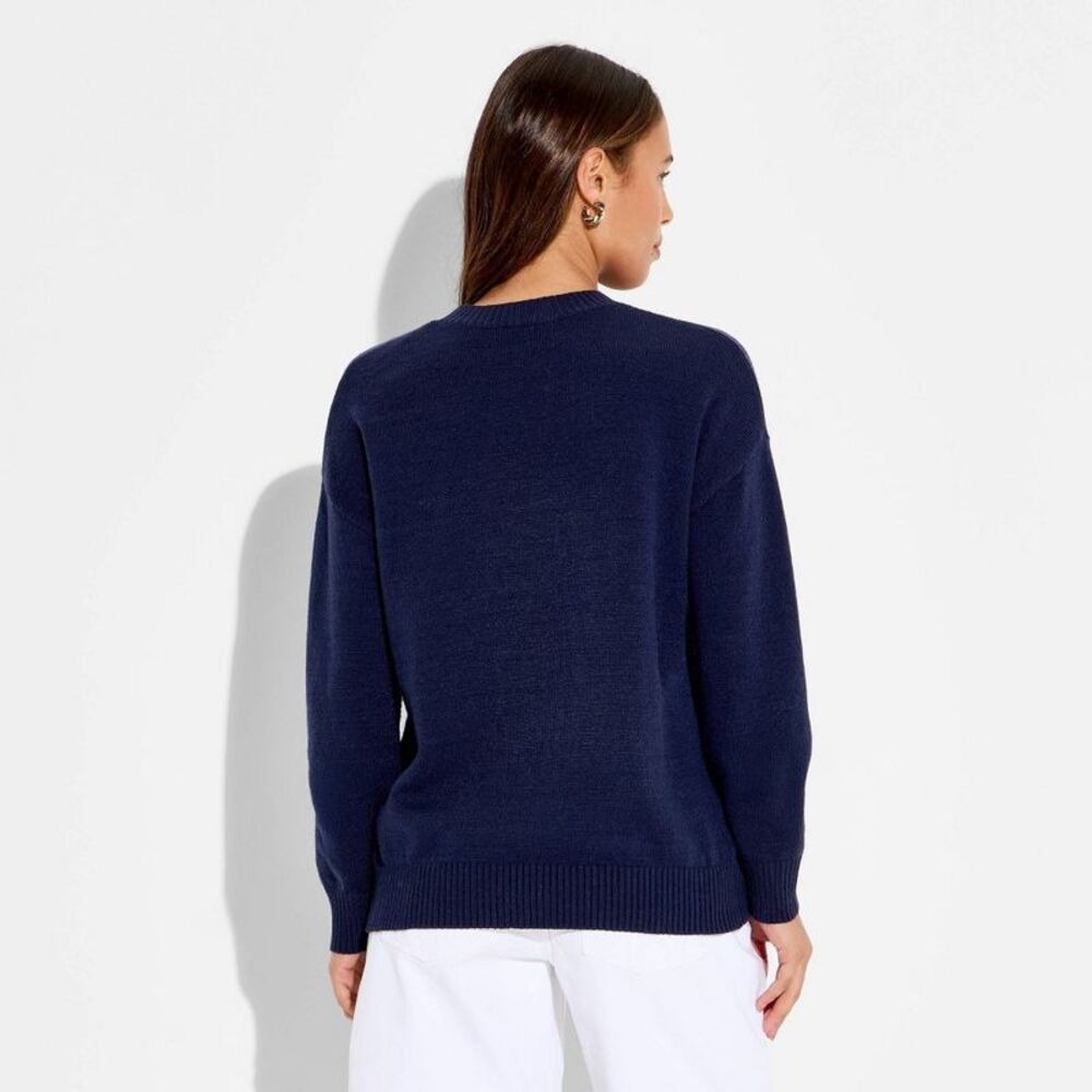 Zoe+Liv - Women's Americana Dog Long Sleeve Graphic Pullover Blue - Picture 3 of 3